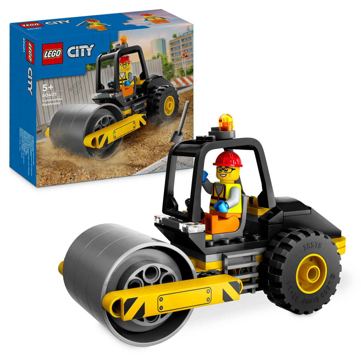 LEGO - Cilindru compactor de santier - Ambalaj deteriorat