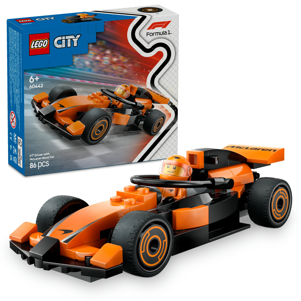 Lego City - Pilot F1 cu masina de curse McLaren