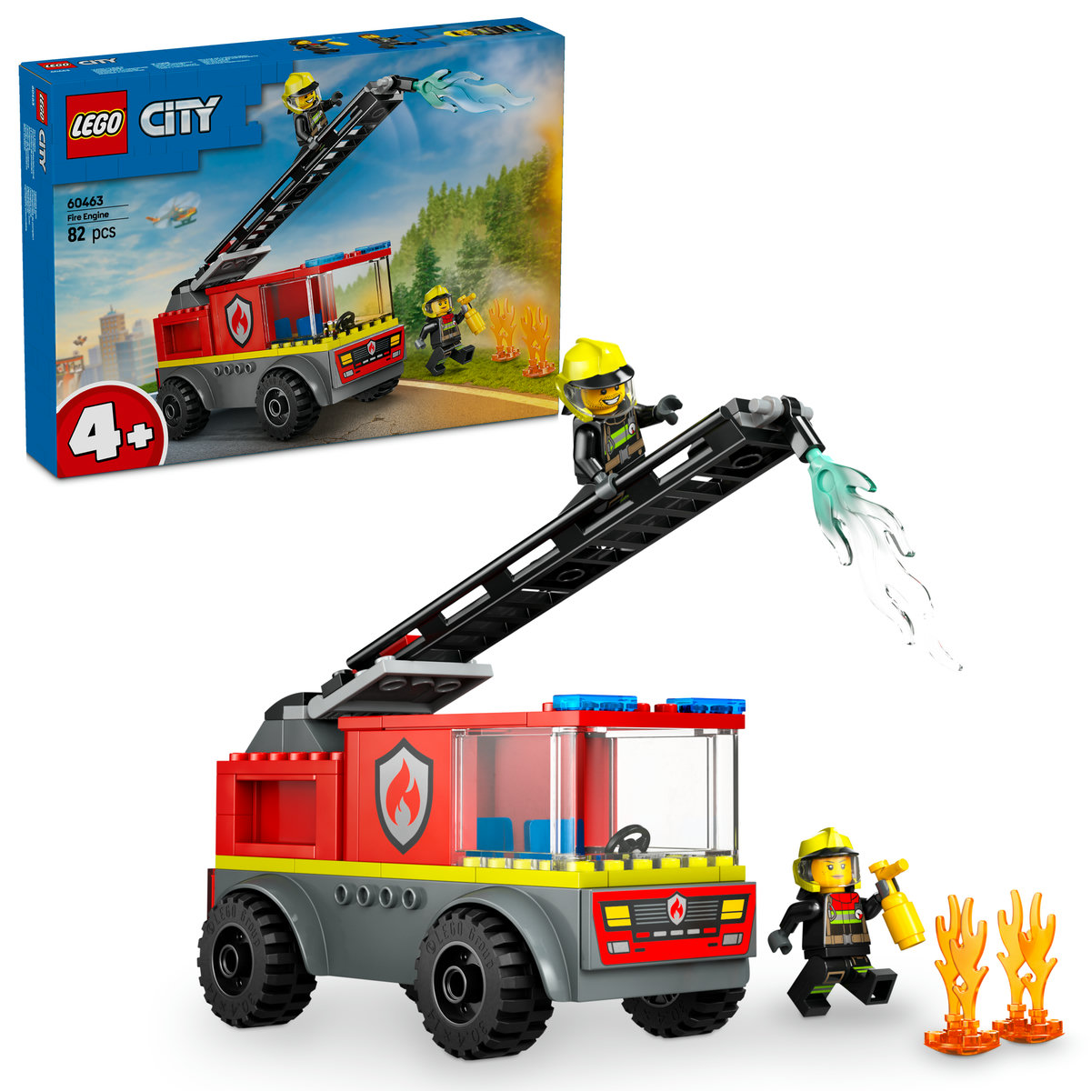 LEGO - Camion de pompieri cu scara - Ambalaj deteriorat