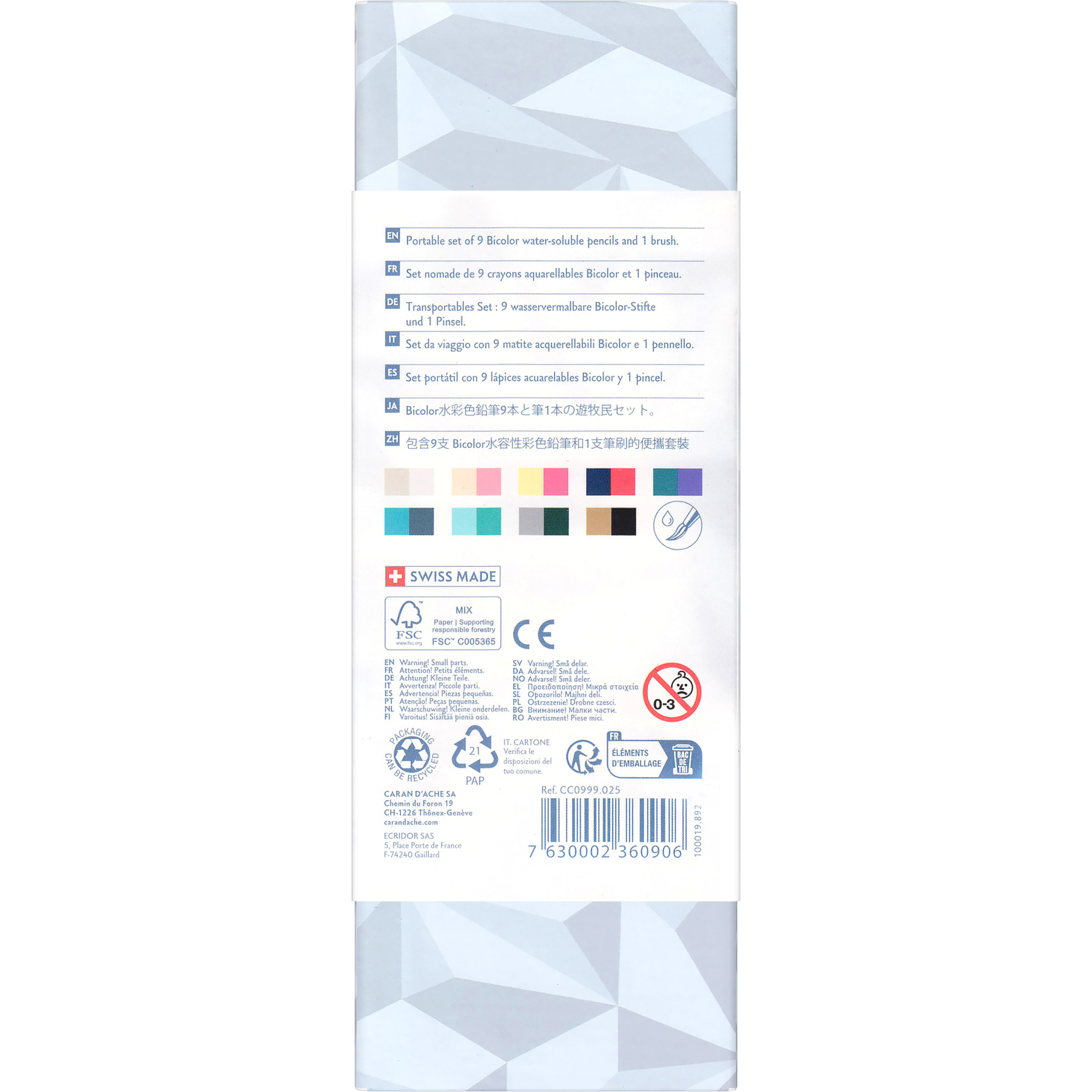 Set 9 Creioane Bicolore Acuarelabile + Pensula SE Xmas25 Alpine Frost [4]