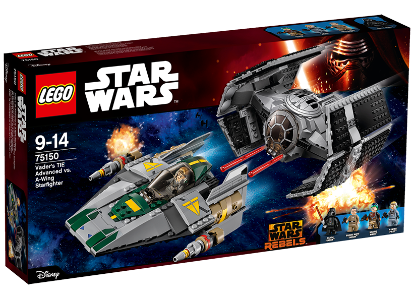 TIE Advanced al lui Vader contra A-Wing Starfighter (75150) [1]