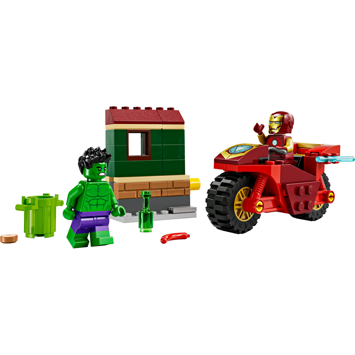 Iron Man cu motocicleta si Hulk - Ambalaj deteriorat [6]