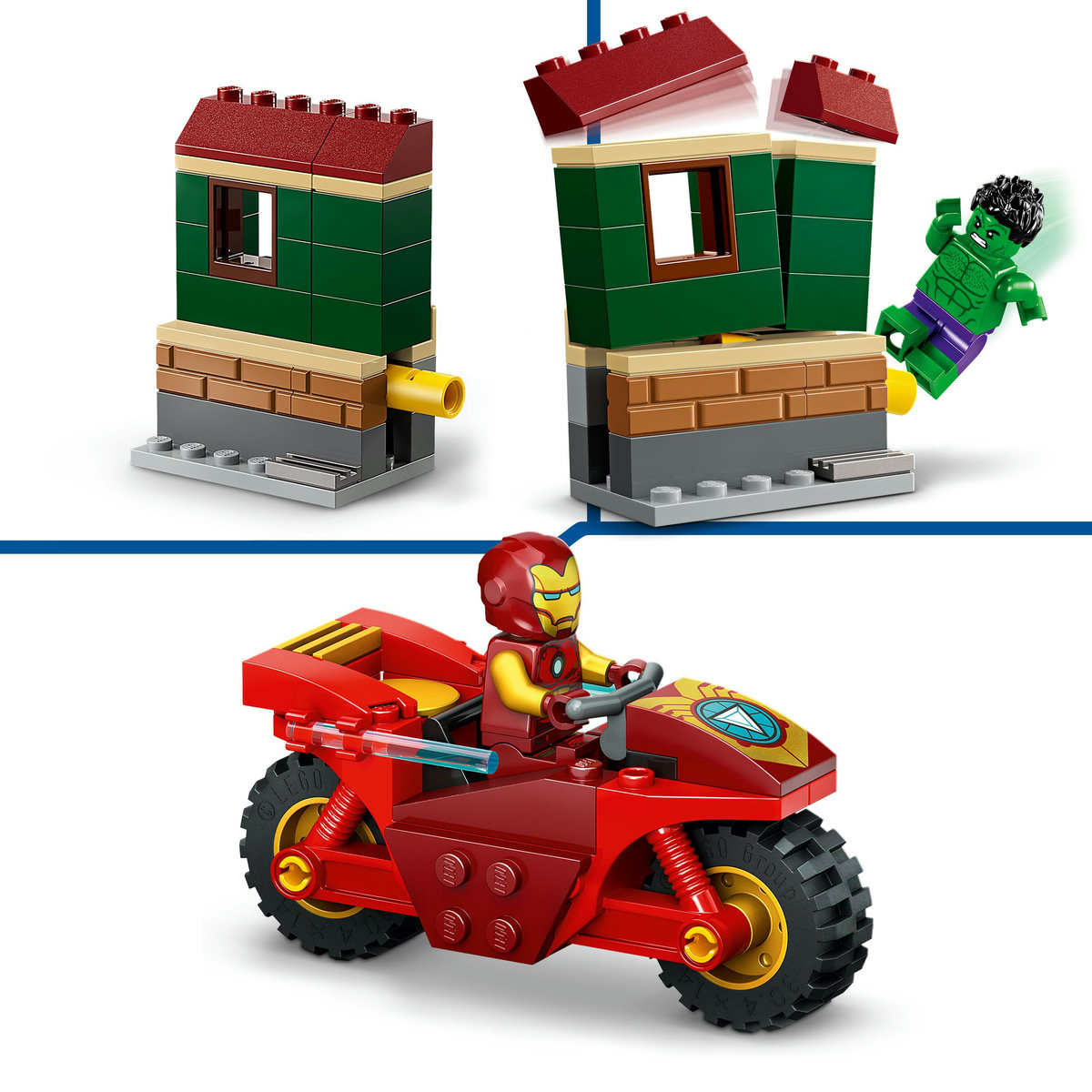 Iron Man cu motocicleta si Hulk - Ambalaj deteriorat [7]