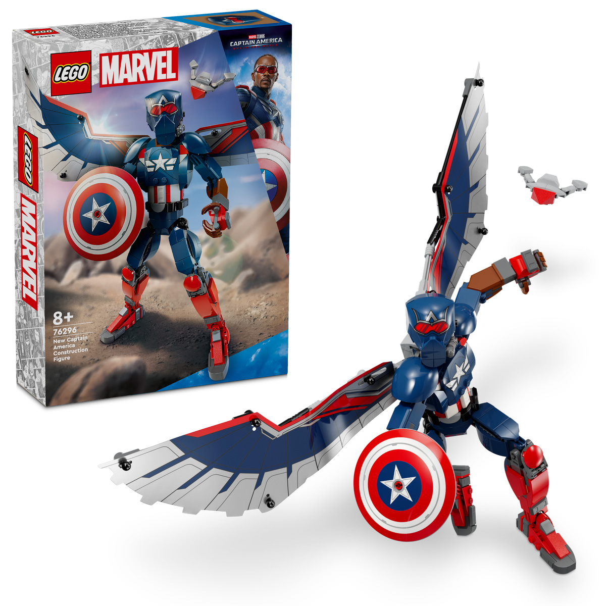 LEGO Marvel Super Heroes - Figurina de constructie Capitanul America