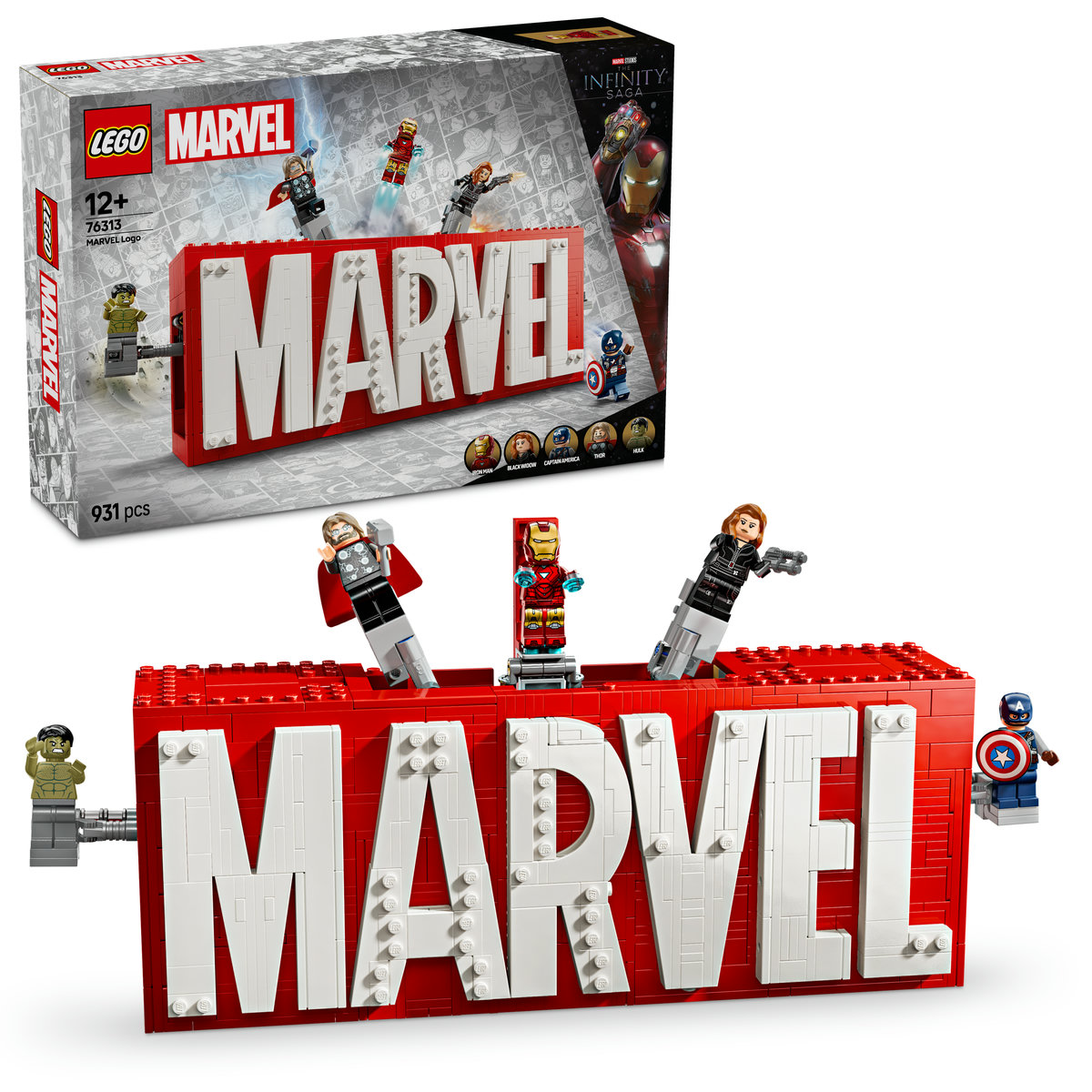 LEGO - Sigla si minifigurine MARVEL - Ambalaj deteriorat