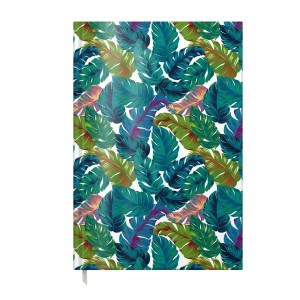 Agende, carnetele si alte produse din hartie - AGENDA A5 NEDATATA TROPICAL LEAVES
