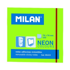 Agende, carnetele si alte produse din hartie - BLOC NOTES ADEZIV 76X76 NEON VERDE 85433