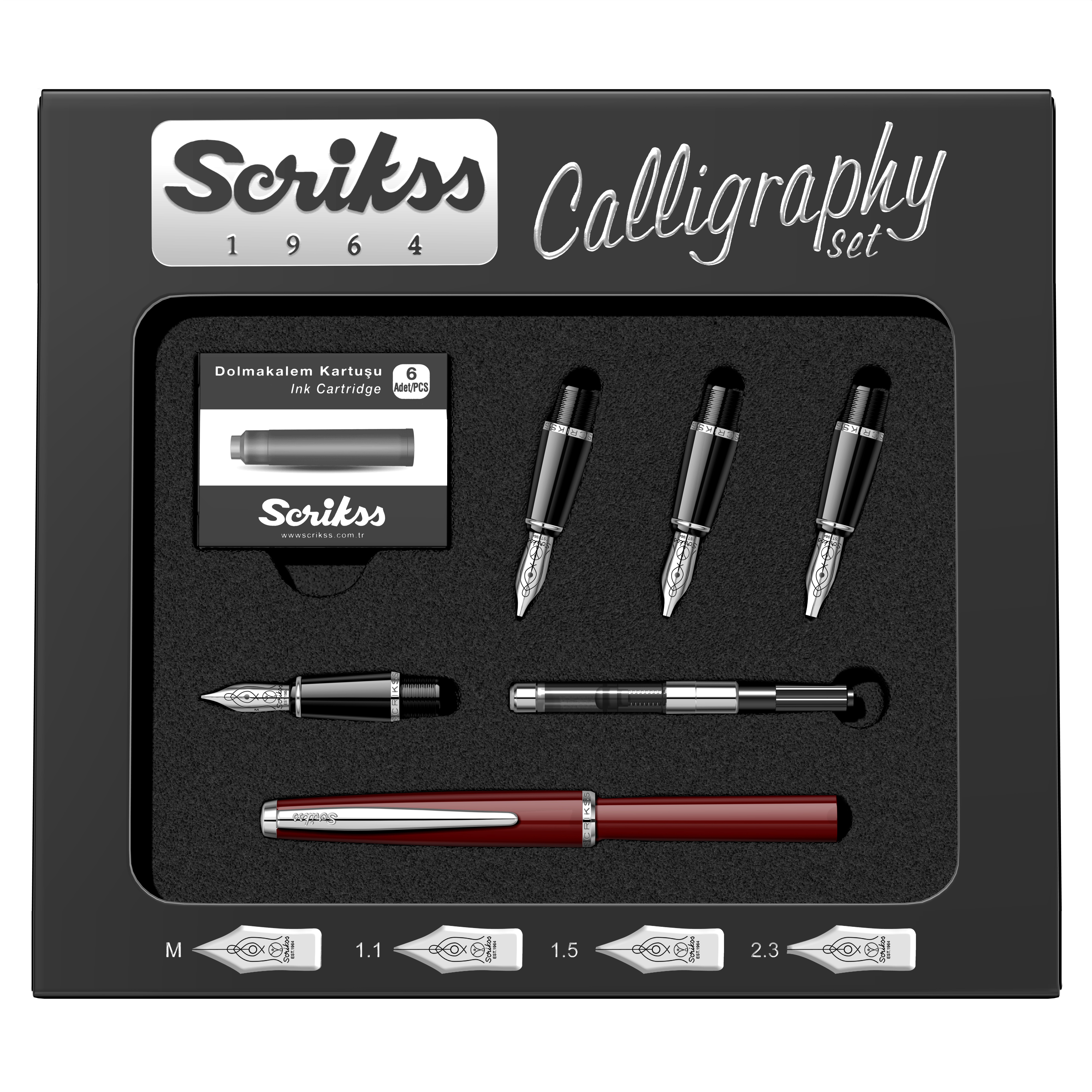 Stilouri, cerneala si accesorii - Burgundy CT Set Caligrafie