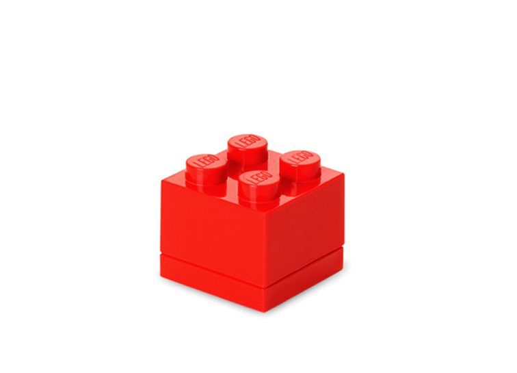 LEGO - Mini cutie depozitare LEGO 2x2 rosu