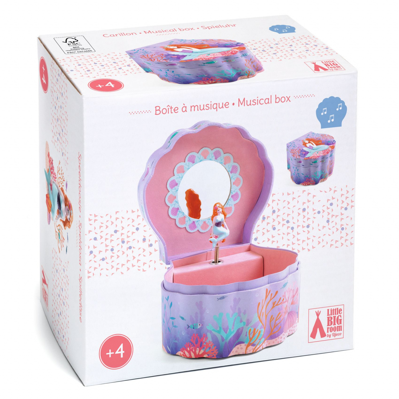 Jocuri si jucarii - Cutie muzicala Sirena, Djeco