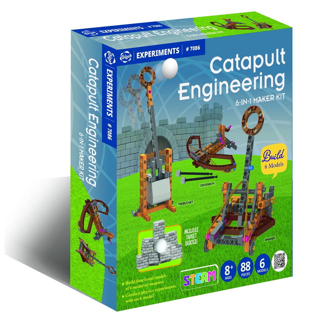 Jocuri si jucarii - Kit STEM Construieste catapulte, Genius Toy