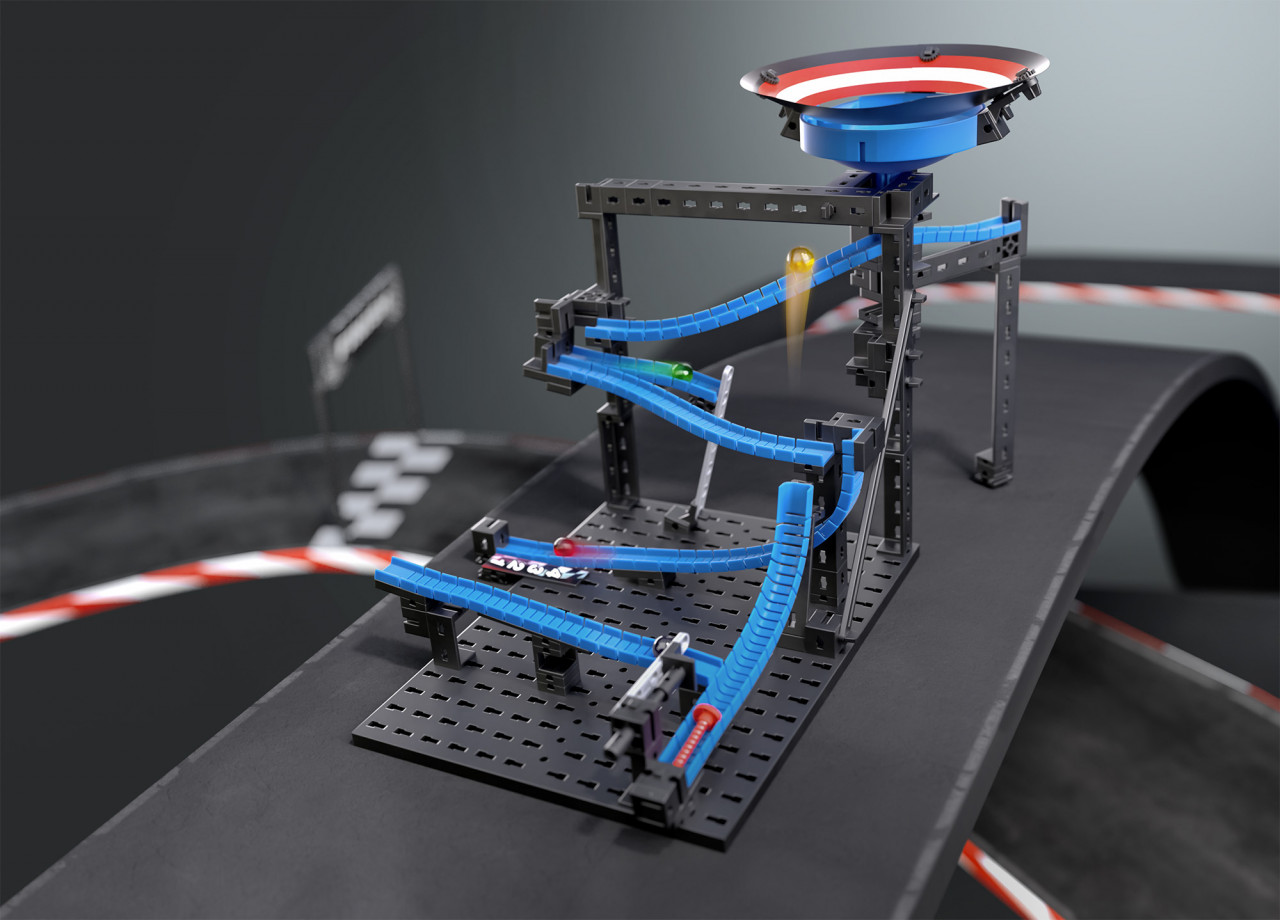 Kit STEM Cursa cu bile metalice - Booster, Fischertechnik [2]