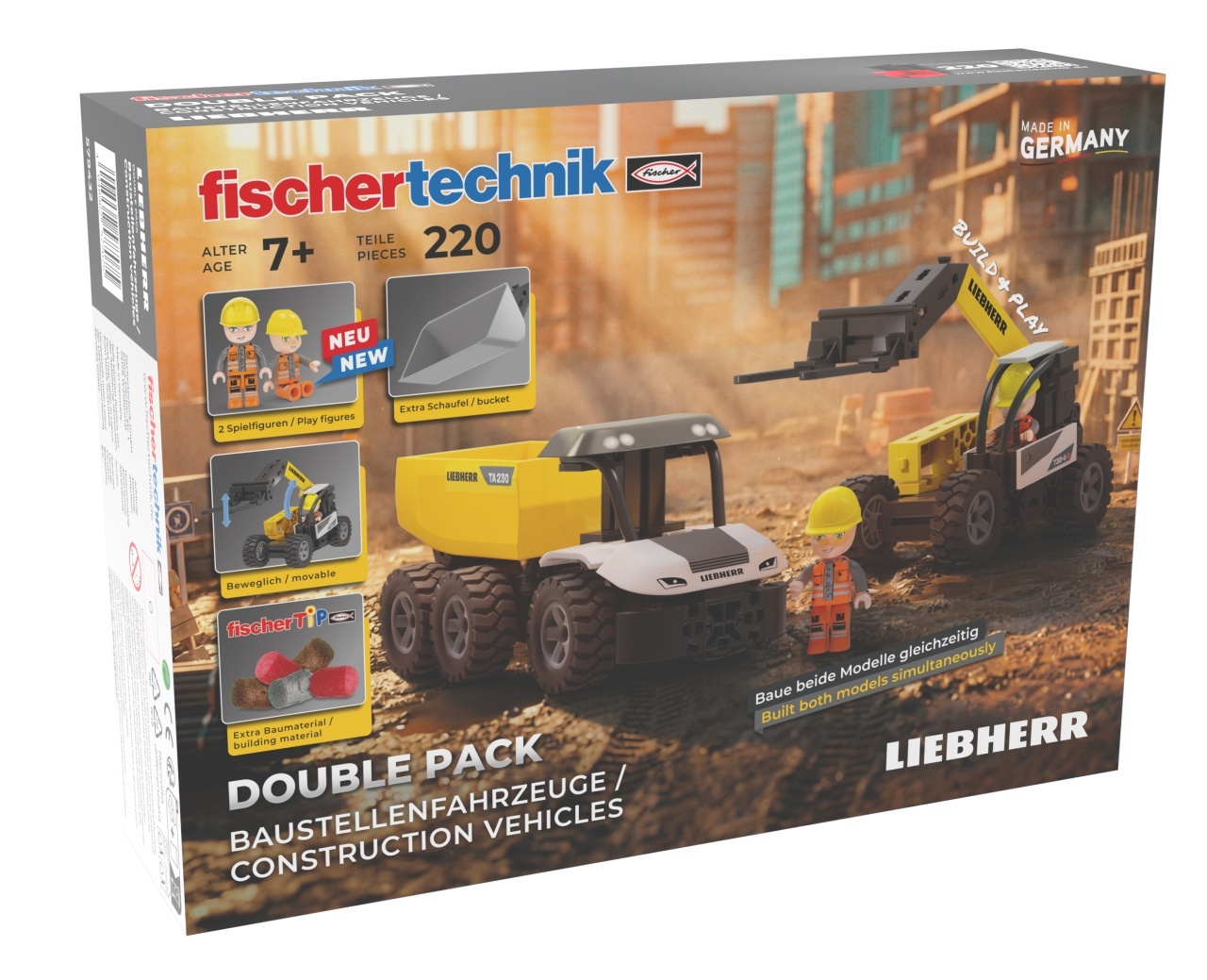 Jocuri creative si educative - Fischertechnik Liebherr Double Pack: doua utilaje pentru acelasi santier