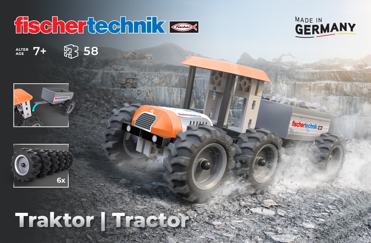 Kit STEM Tractor de asamblat si manevrat, Fischertechnik [3]