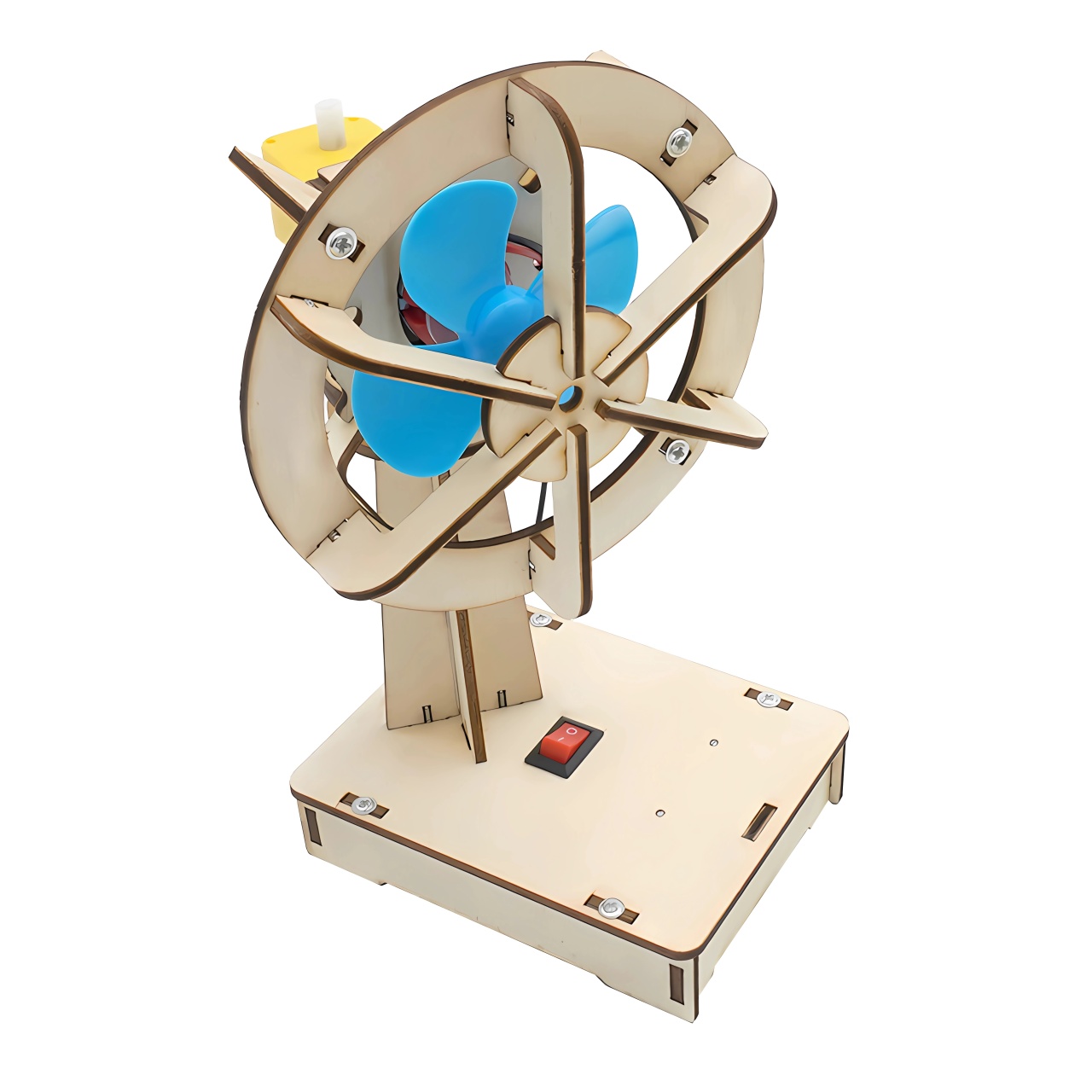 Kit STEM Ventilator din lemn miniMINT BreezeBuddy, Fischertechnik [1]