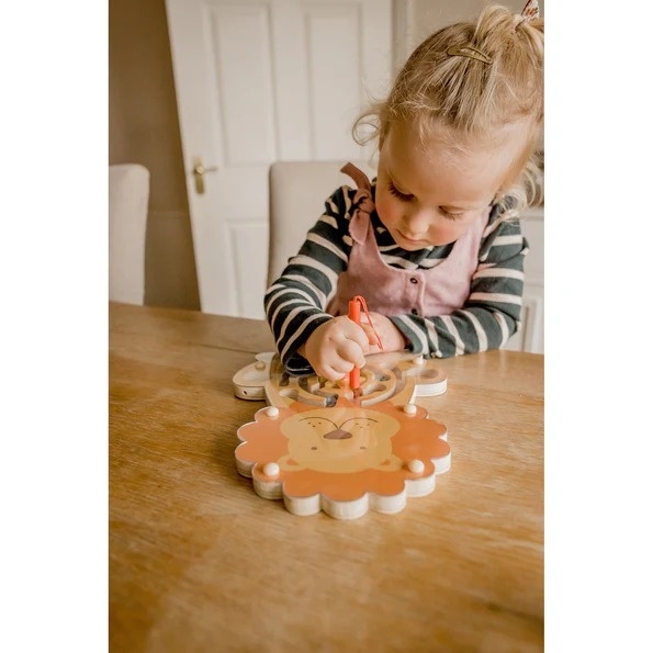 Labirint magnetic din lemn Leu, Orange Tree Toys [4]