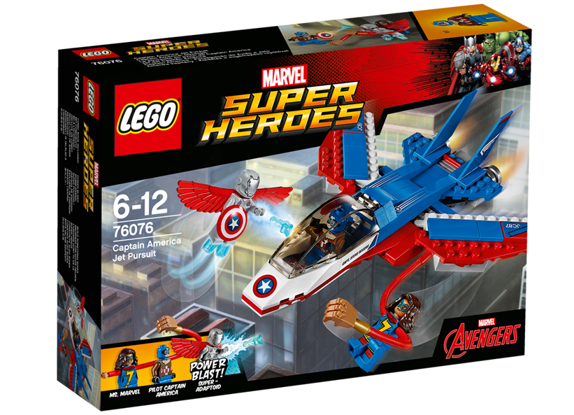 LEGO - Capitanul America si urmarirea avionului cu reactie (76076)