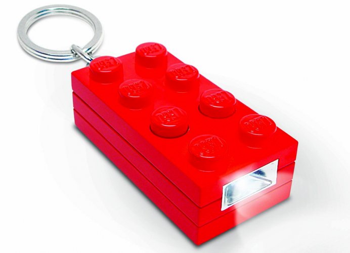 LEGO - Breloc cu lanterna LEGO caramida rosie (LGL-KE5-R)