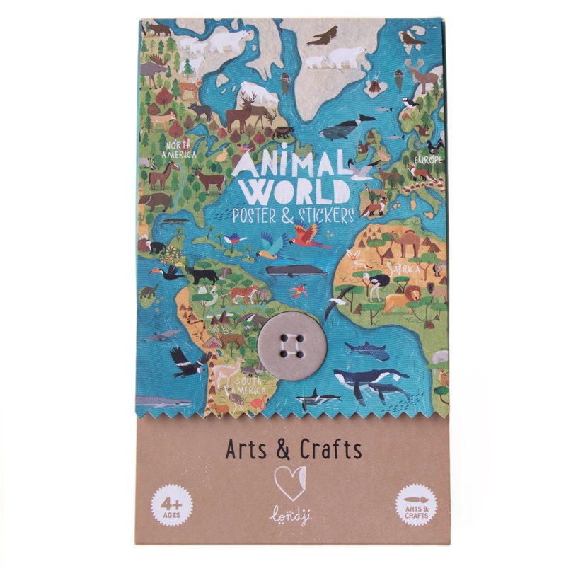 Jocuri - Lumea animalelor poster cu stickere, Londji