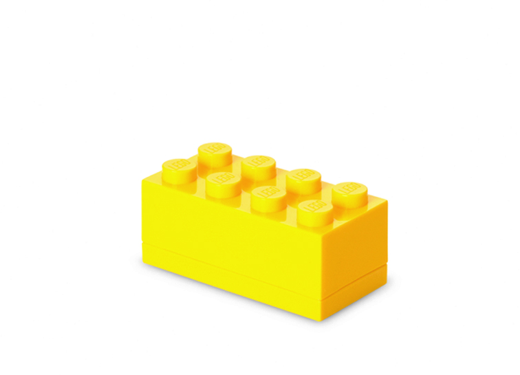 LEGO - Mini cutie depozitare LEGO 2x4 galben (40121732)