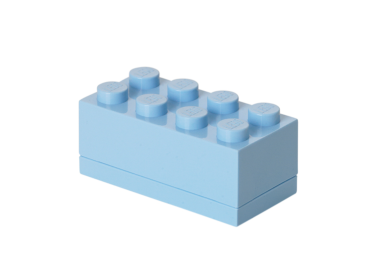 LEGO - Mini cutie depozitare LEGO 2x4 albastru deschis (40121736)