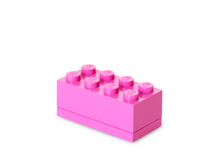 LEGO - Mini cutie depozitare LEGO 2x4 roz (40121739)