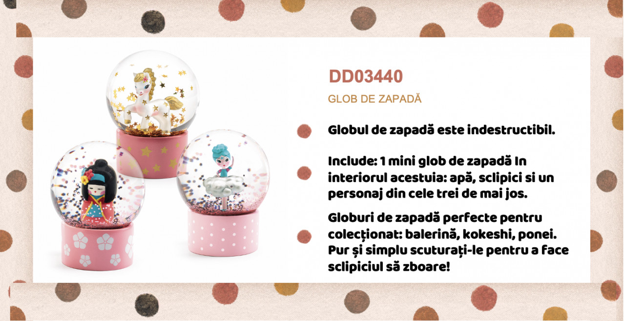 Mini glob cu zapada So cute, Djeco Unicorn [4]