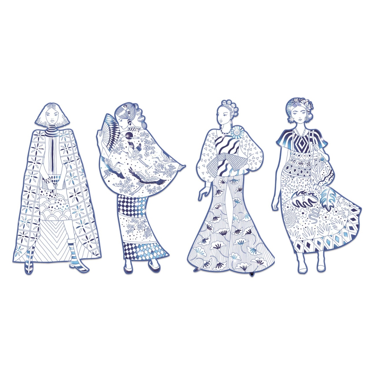 Parada modei de colorat Laura & prietenii, Djeco [3]