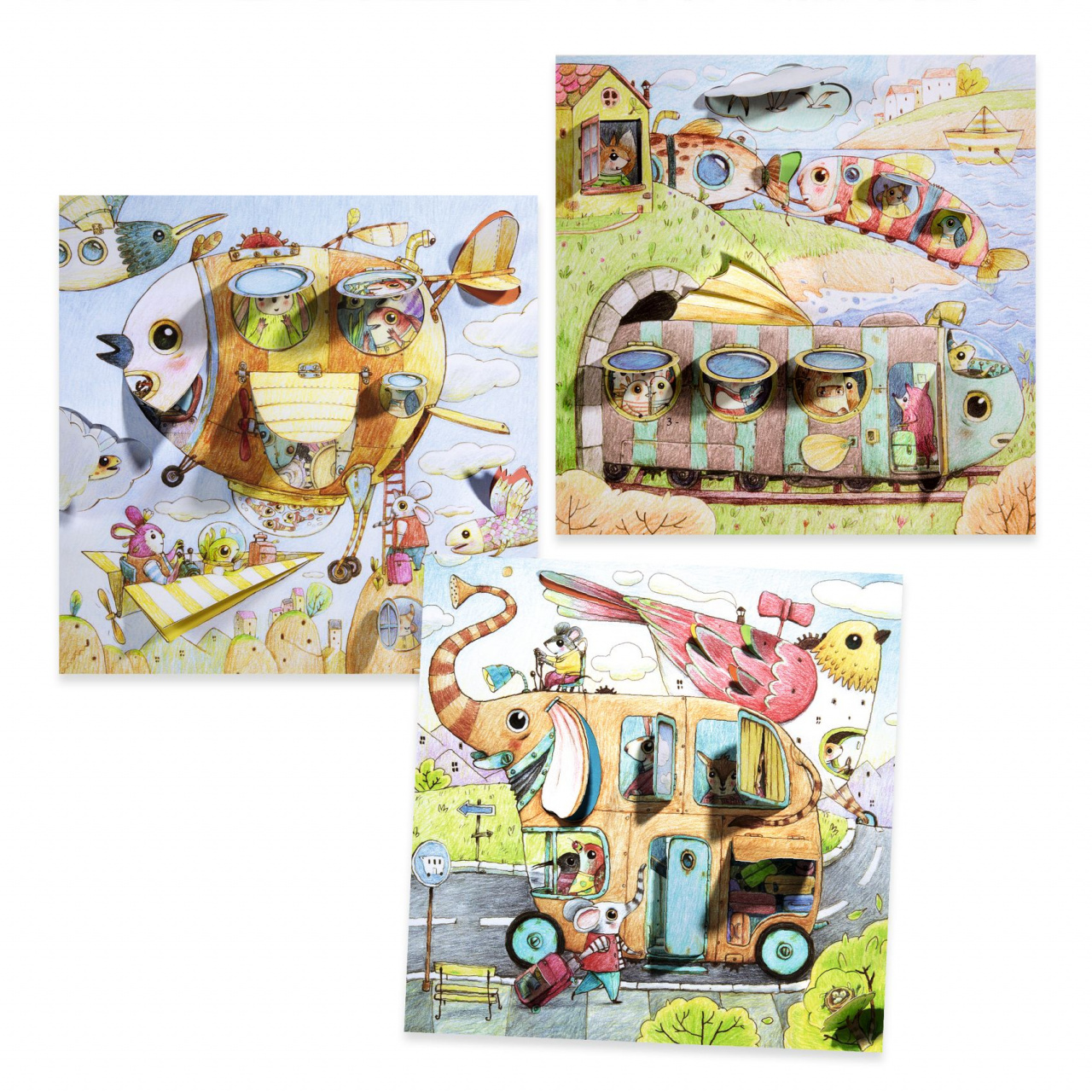 Planse de colorat cu surprize Calatoria lui Malo, Djeco [5]