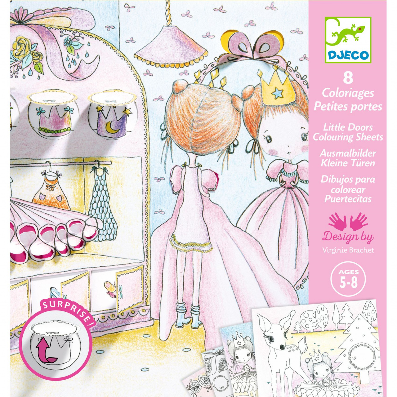 Planse de colorat Surprizele lui Pupi, Djeco [2]