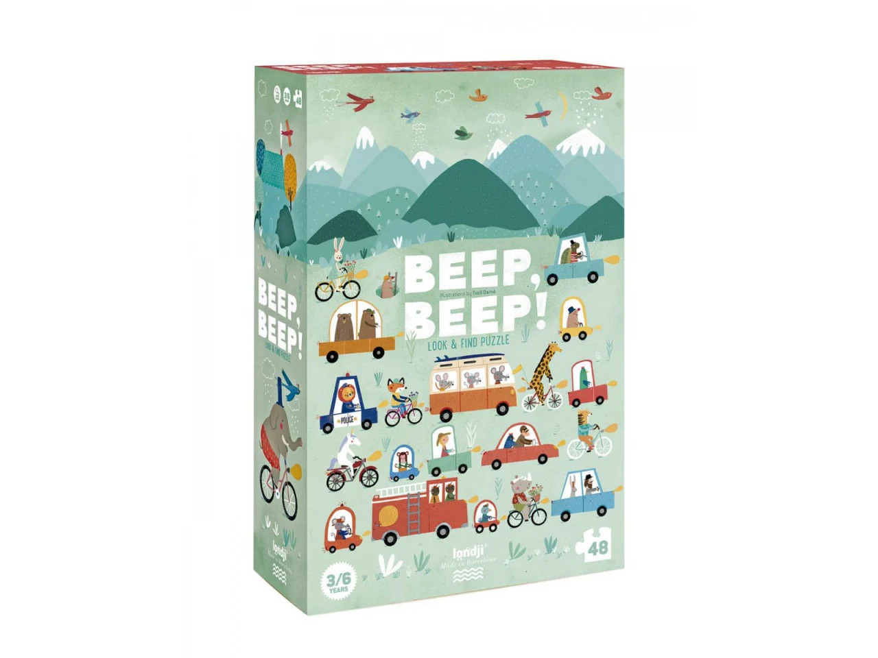 Jocuri - Puzzle gigant Beep Beep! Londji