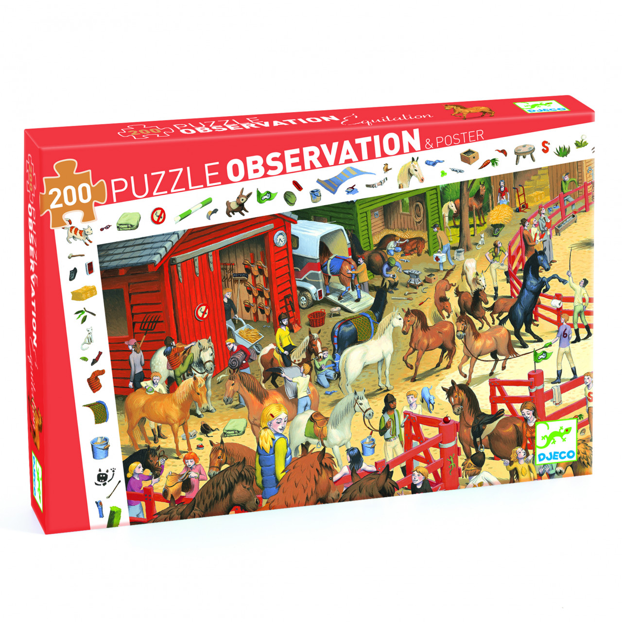 Jocuri - Puzzle observatie Cai, Djeco