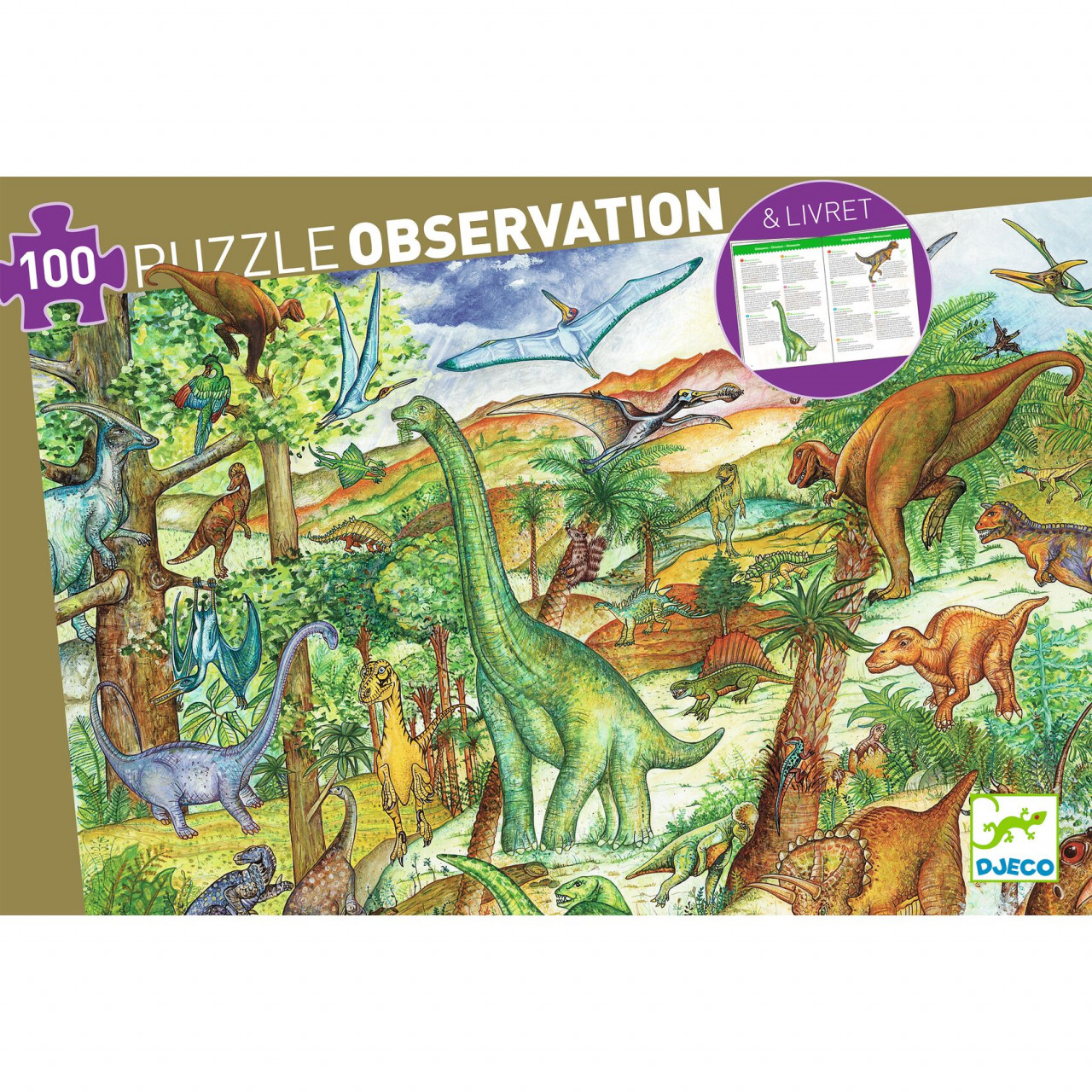 Puzzle observatie Dinozauri, Djeco [4]