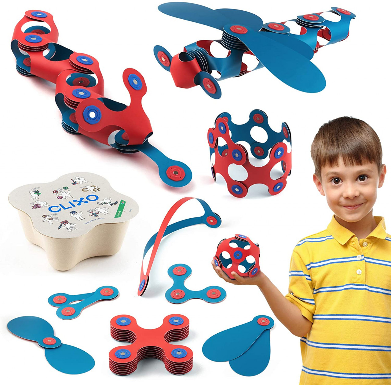 Set Clixo de construit cu magnet, Itsy pack Flamingo-Turquoise 18 [4]