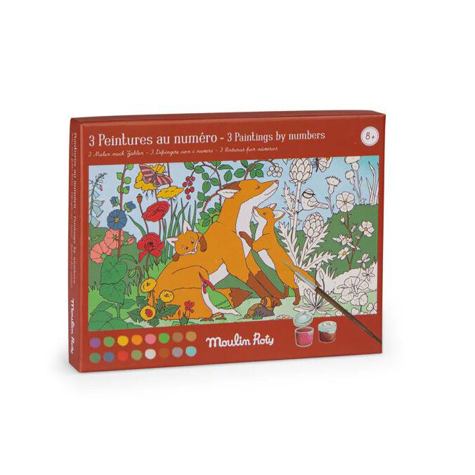 Jocuri si jucarii - Set creativ Picteaza cu numere Gradina, Moulin Roty
