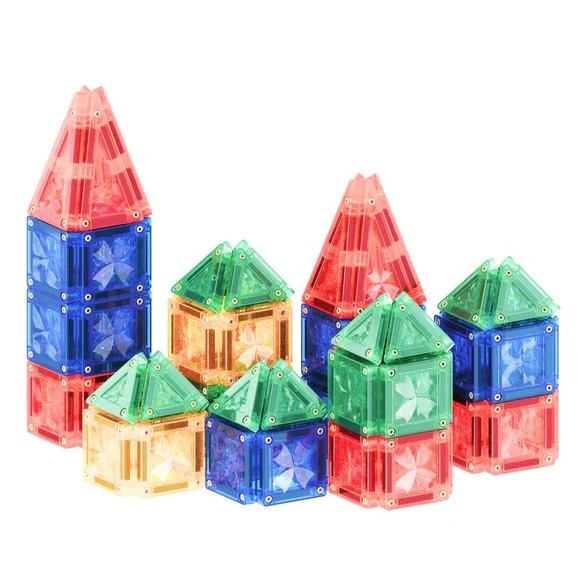 Set de construit cu mini placi magnetice, Cleverclixx [4]
