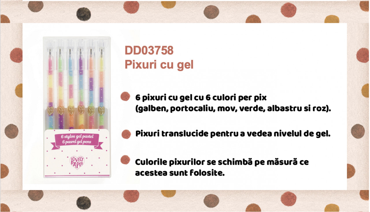 Set fluo roll-gel 6 culori combinate, Djeco [2]