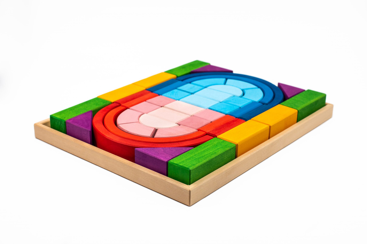 Jocuri si jucarii - Set Handmade, Constructor din Lemn Arca Mare