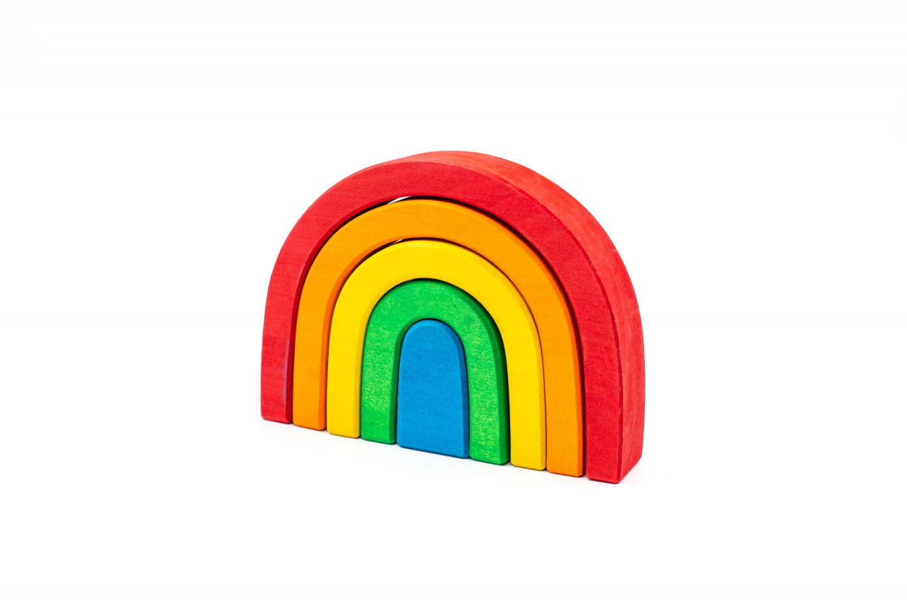 Jocuri si jucarii - Set Handmade, Curcubeu Arcada Medie Rosu