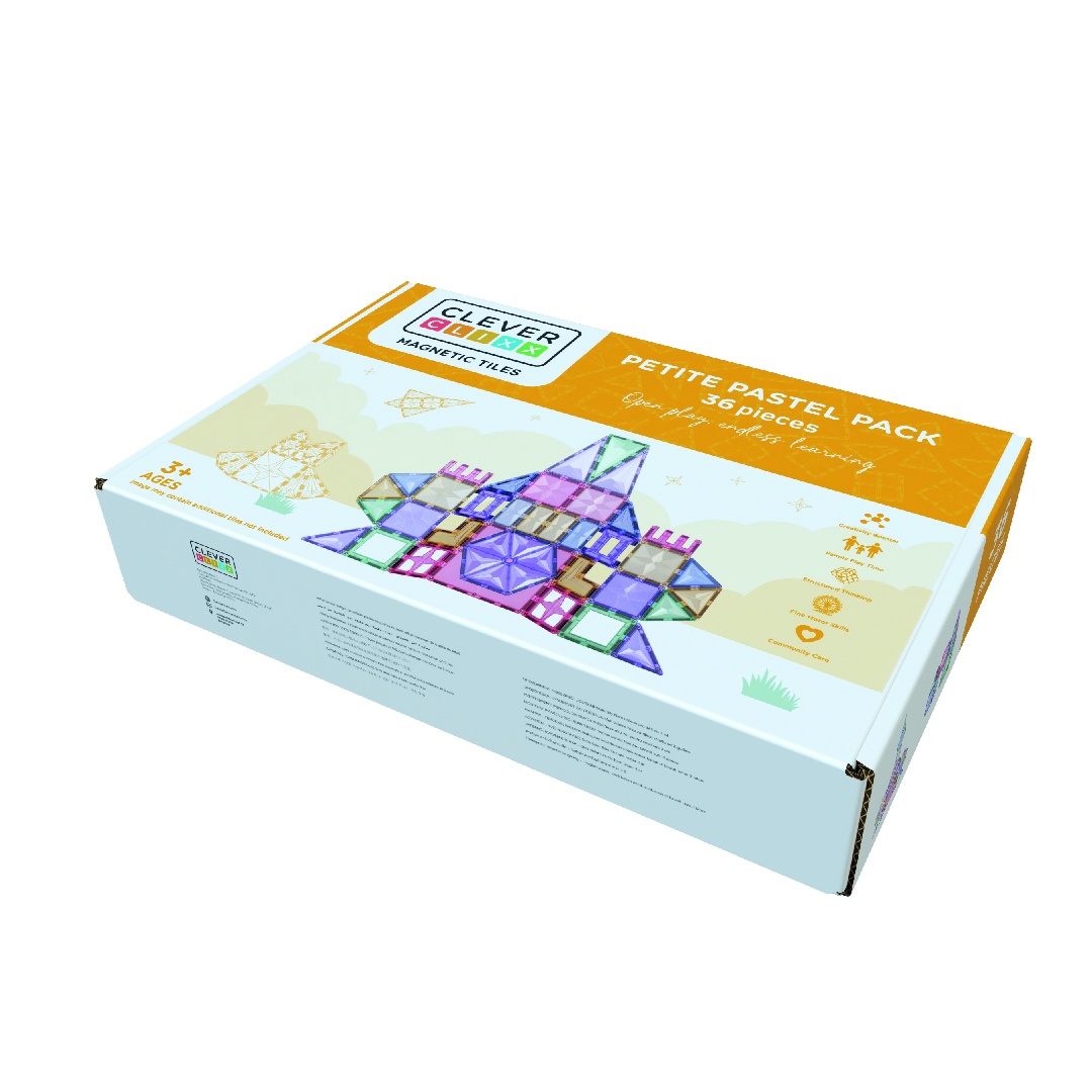 Set magnetic de construit Pastel 36 piese, Cleverclixx [2]