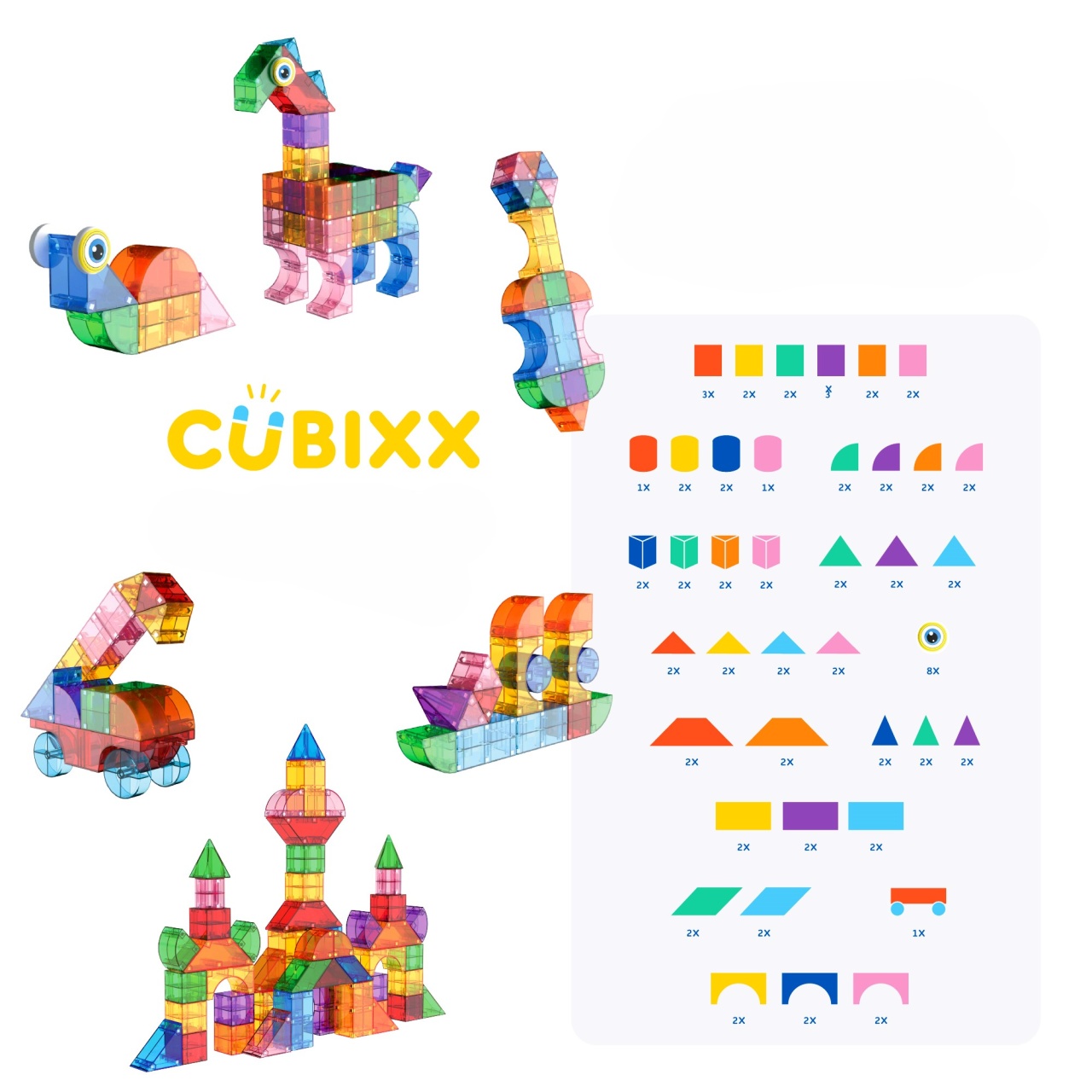 Set STEM magnetic de construit Cubixx, 64 piese [4]