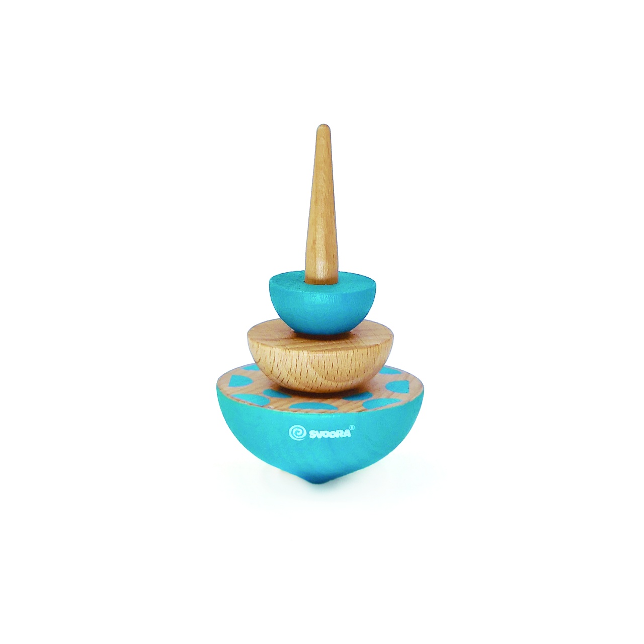 Accesorii - Titirez din lemn Geom albastru, Svoora