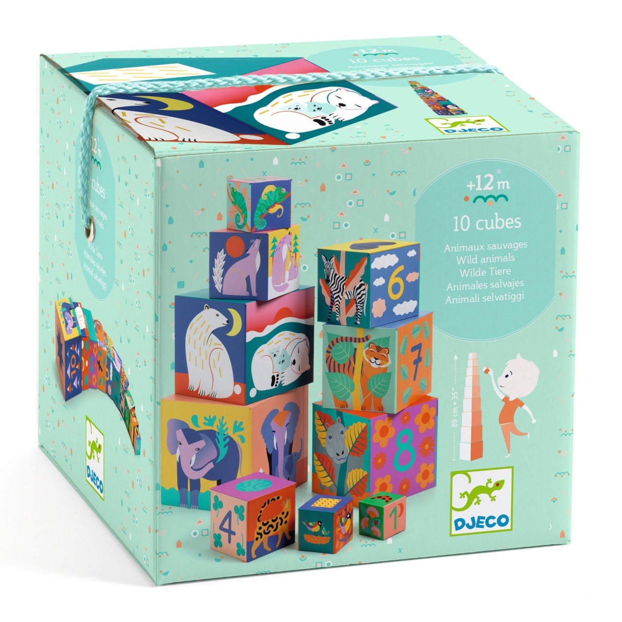 Jocuri si jucarii - Turn de construit Animale, Djeco