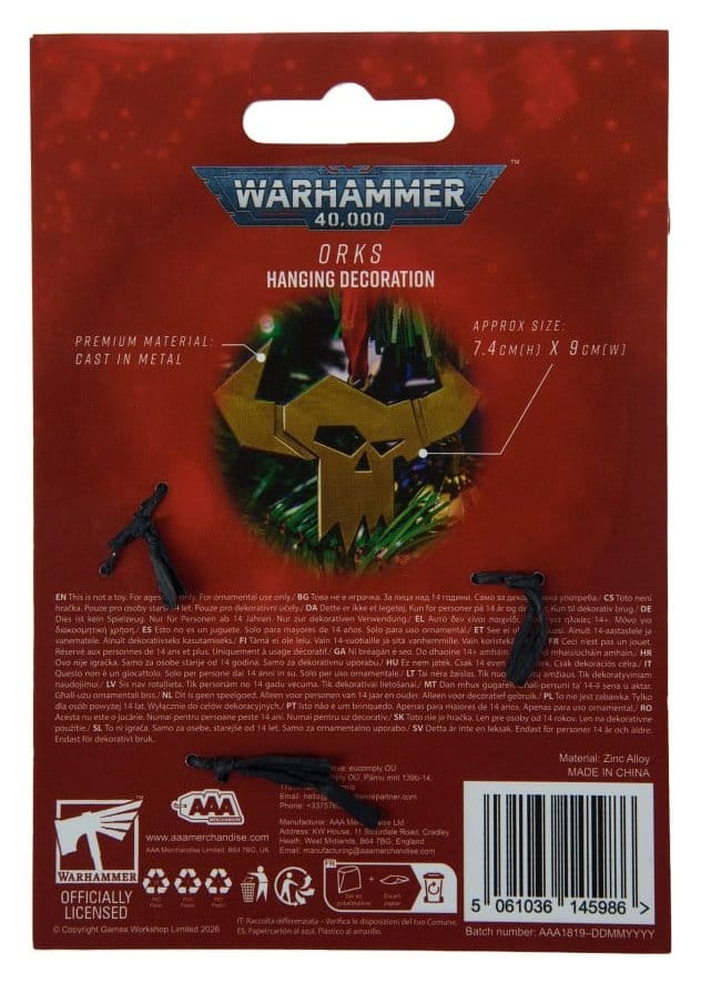 Warhammer 40,000 Hanging Decoration Orks 17 cm [3]