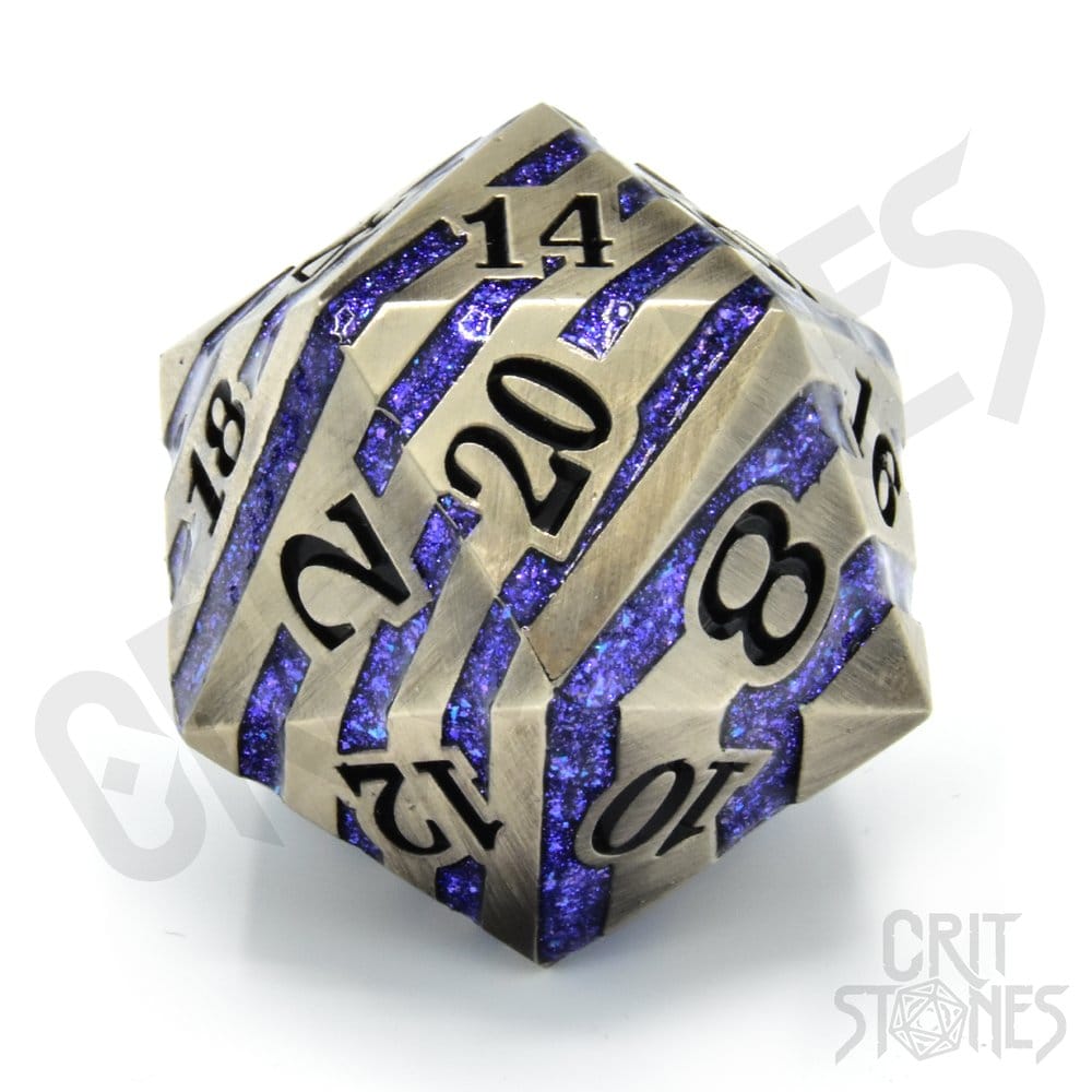 Games - CritStones metal Dice D20 Engraved Elder 3 cm