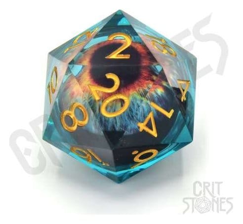 Games - CritStones Liquid Core Dice D20 Eye of the Oracle 3 cm