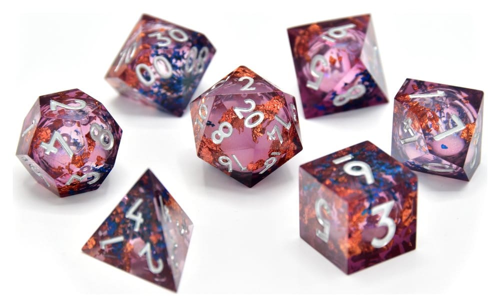 Games - CritStones Liquid Core Dice Set Fey Mist (7)