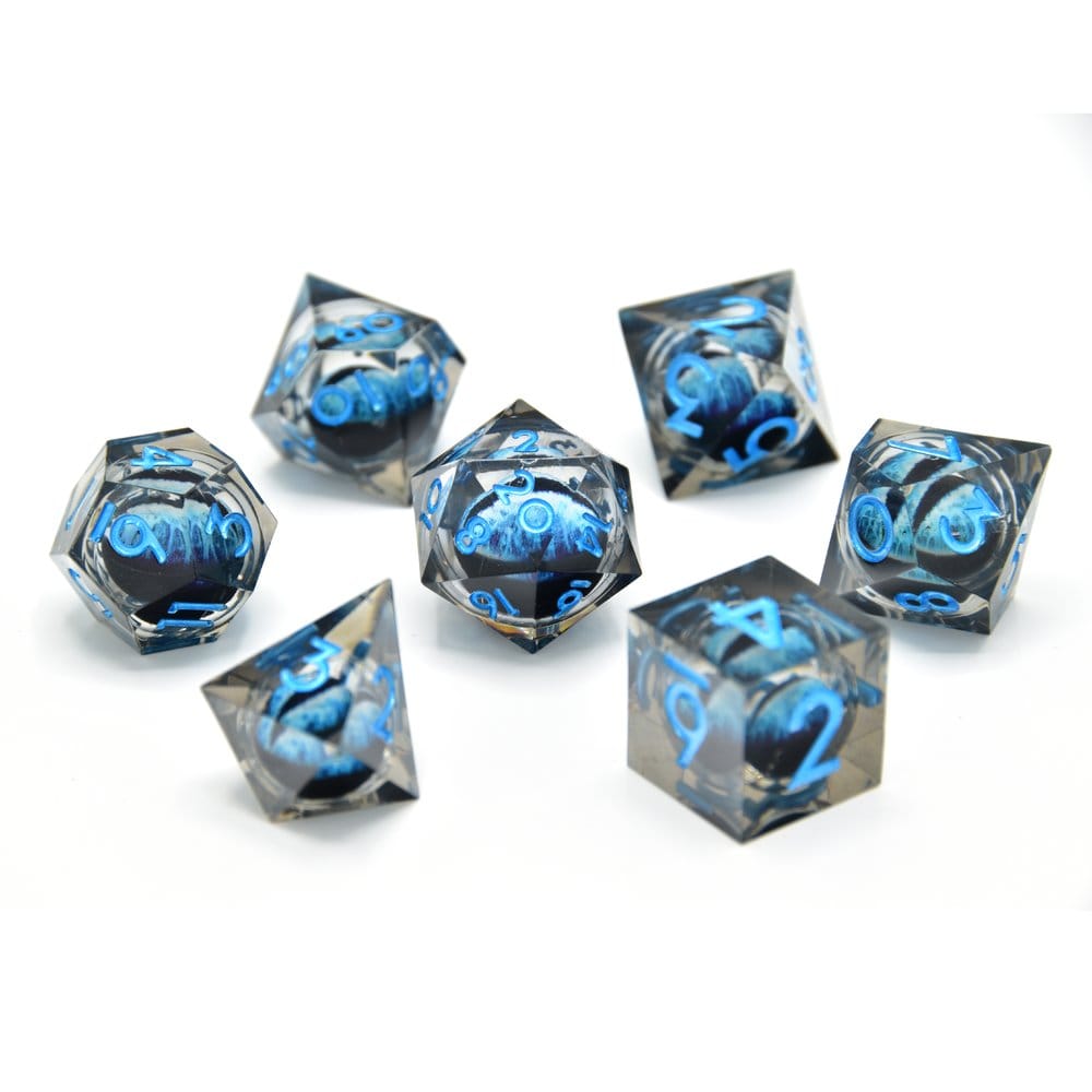 Games - CritStones Dice Set Water Dragon's Gaze Floating Eye (7)
