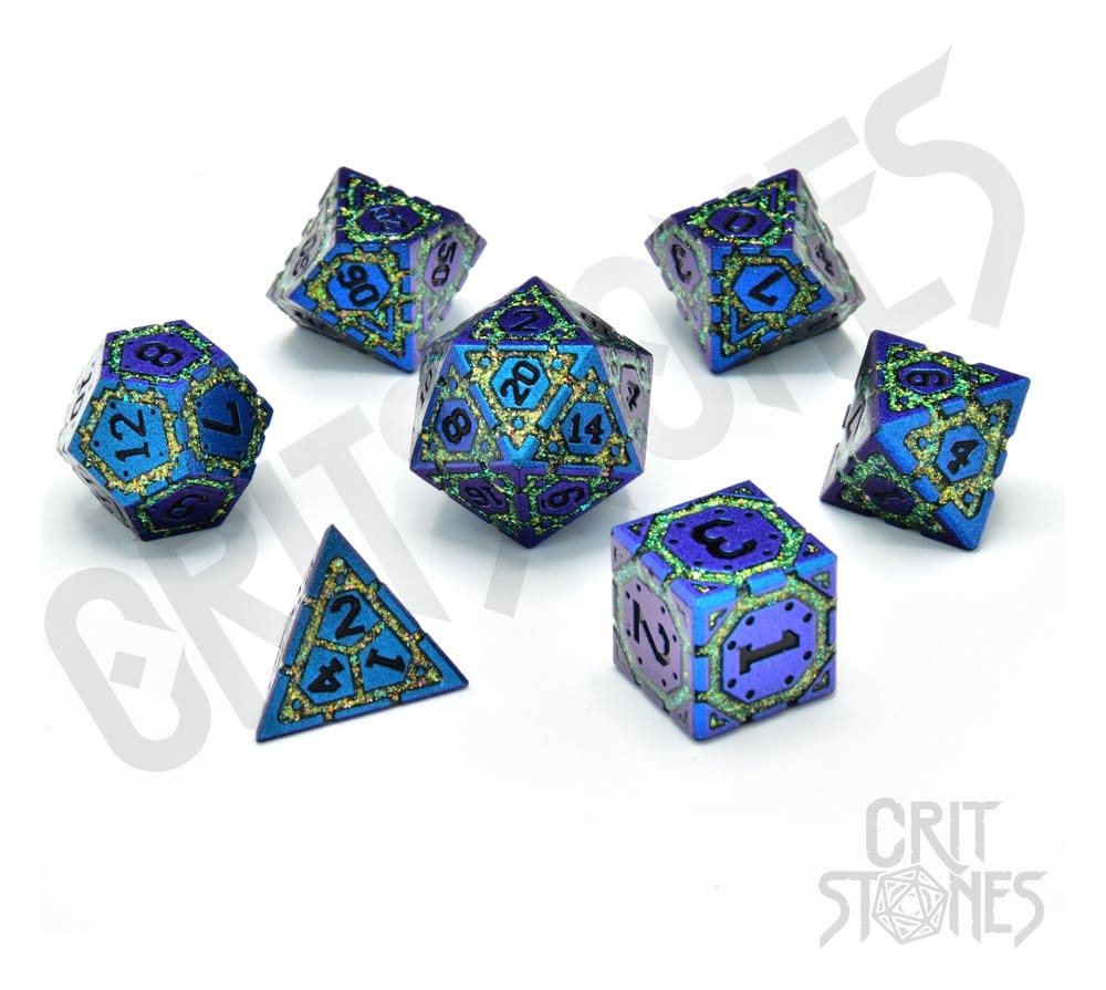 CritStones Metal Dice Set Twilight Grove (7) [1]