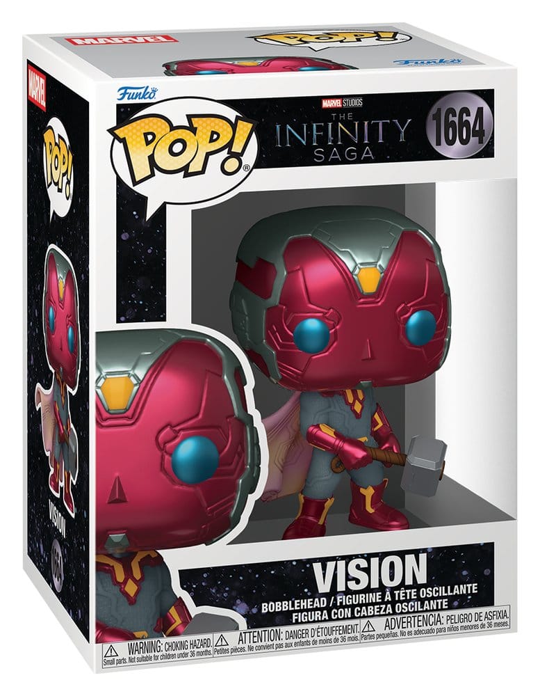 Collectibles - Marvel POP! Comics Vinyl Figure Vision with Mjolnir 9 cm